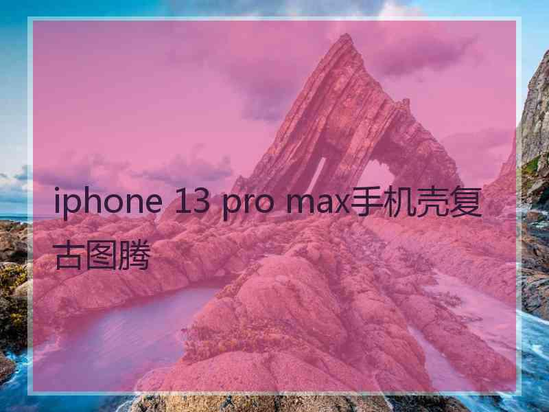 iphone 13 pro max手机壳复古图腾