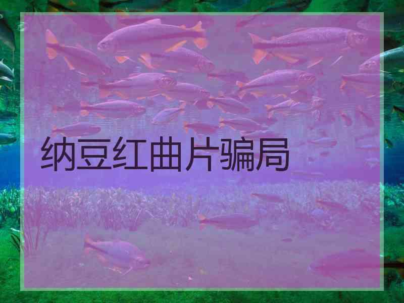 纳豆红曲片骗局