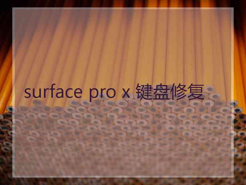 surface pro x 键盘修复