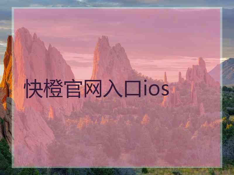 快橙官网入口ios