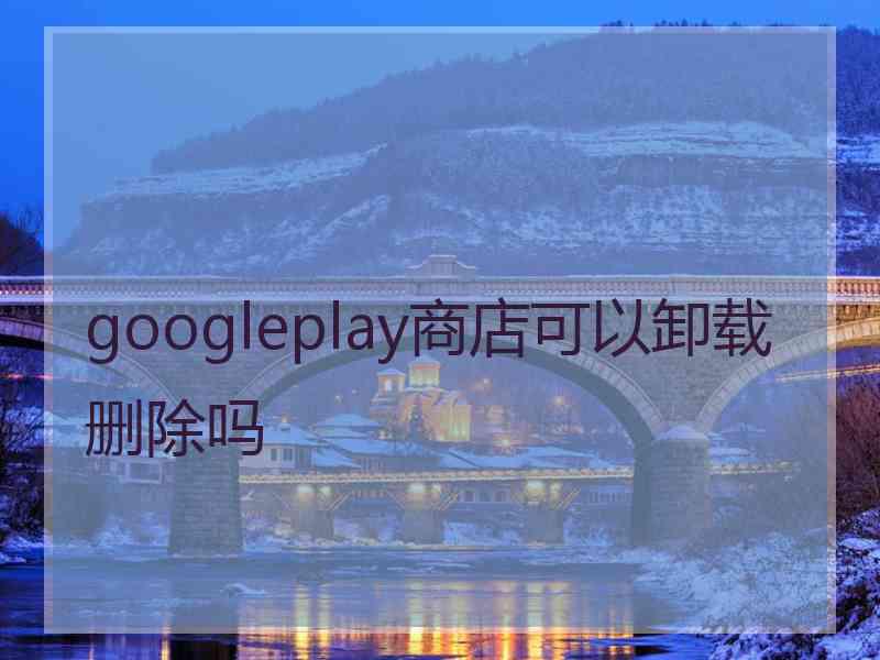 googleplay商店可以卸载删除吗