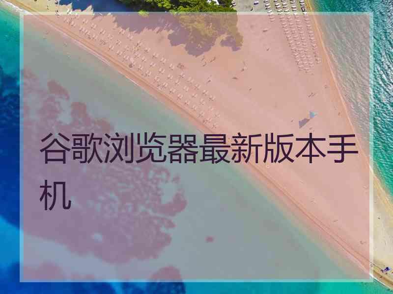 谷歌浏览器最新版本手机