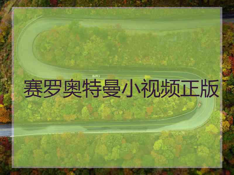 赛罗奥特曼小视频正版