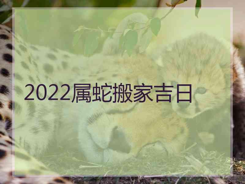 2022属蛇搬家吉日