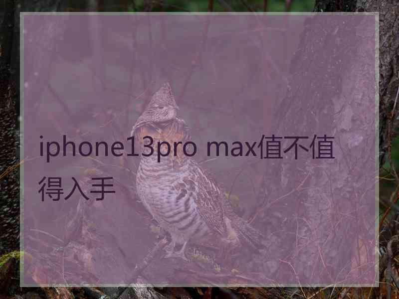 iphone13pro max值不值得入手