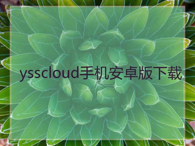 ysscloud手机安卓版下载