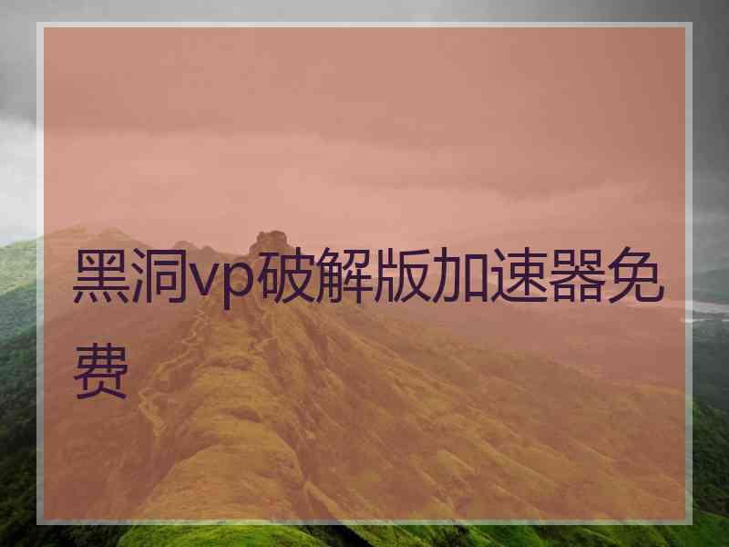 黑洞vp破解版加速器免费