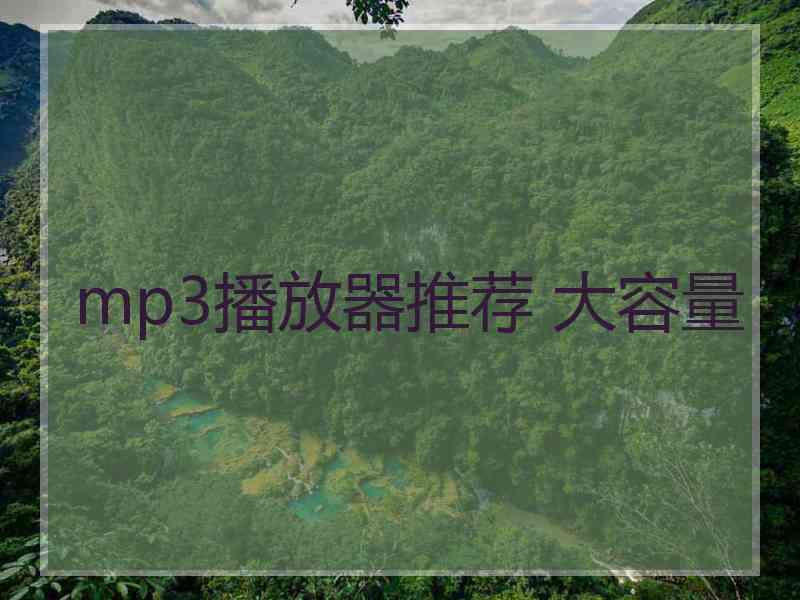 mp3播放器推荐 大容量