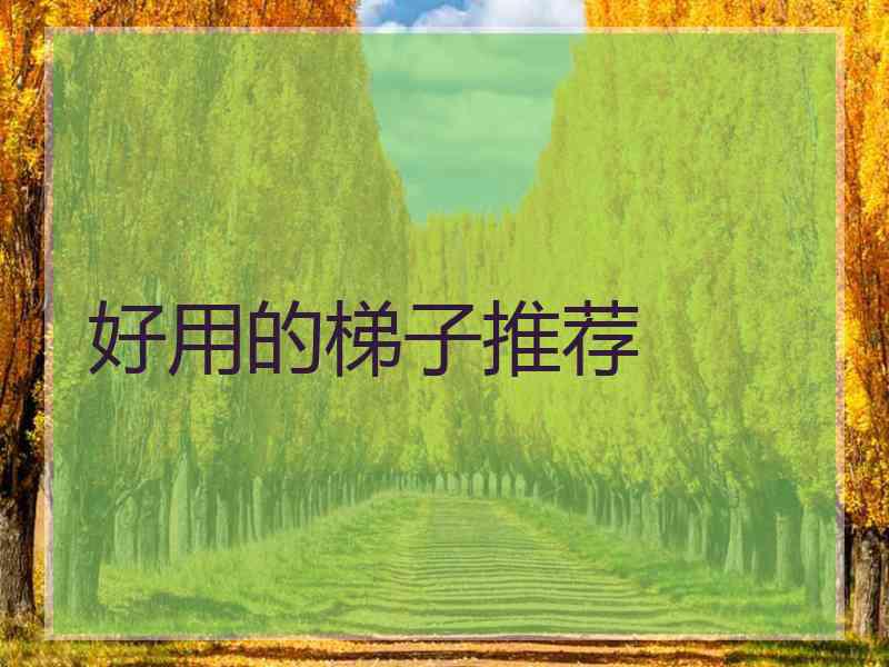 好用的梯子推荐