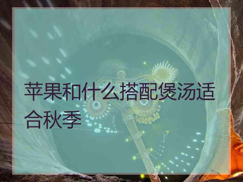 苹果和什么搭配煲汤适合秋季