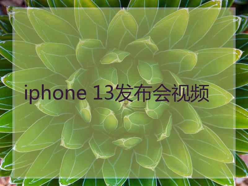 iphone 13发布会视频