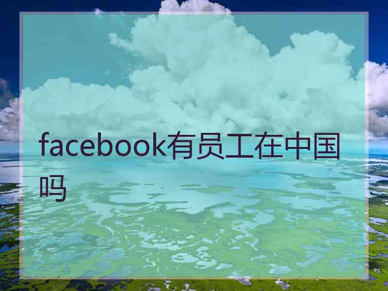 facebook有员工在中国吗