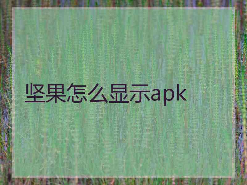 坚果怎么显示apk