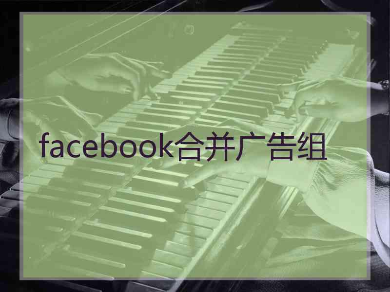 facebook合并广告组