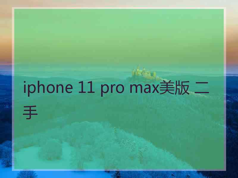 iphone 11 pro max美版 二手