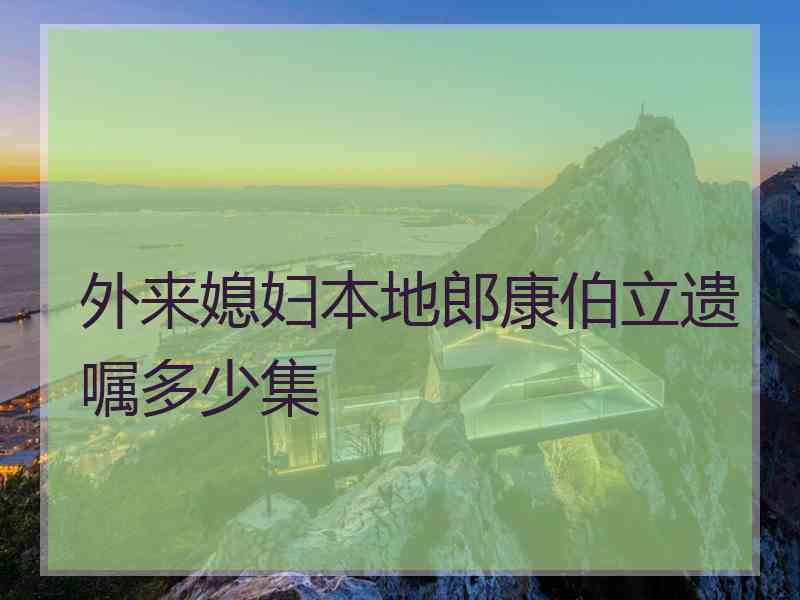 外来媳妇本地郎康伯立遗嘱多少集