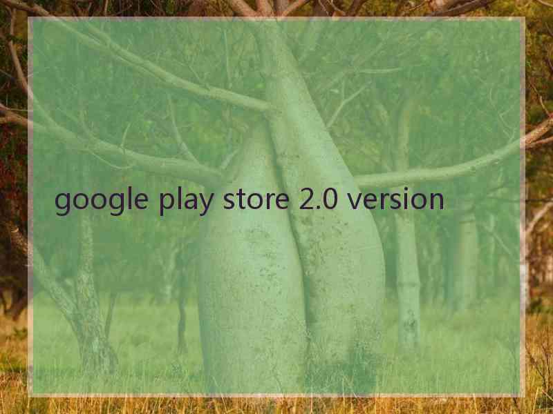 google play store 2.0 version