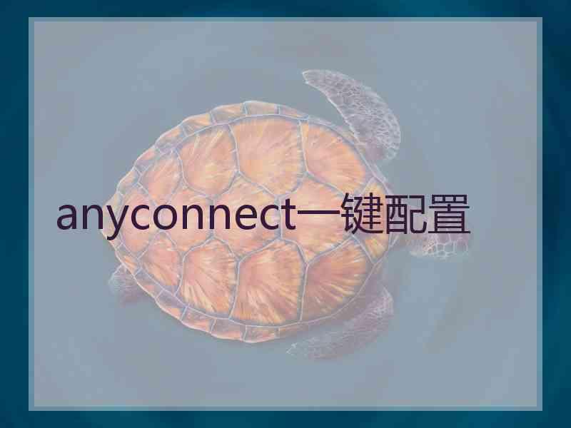 anyconnect一键配置