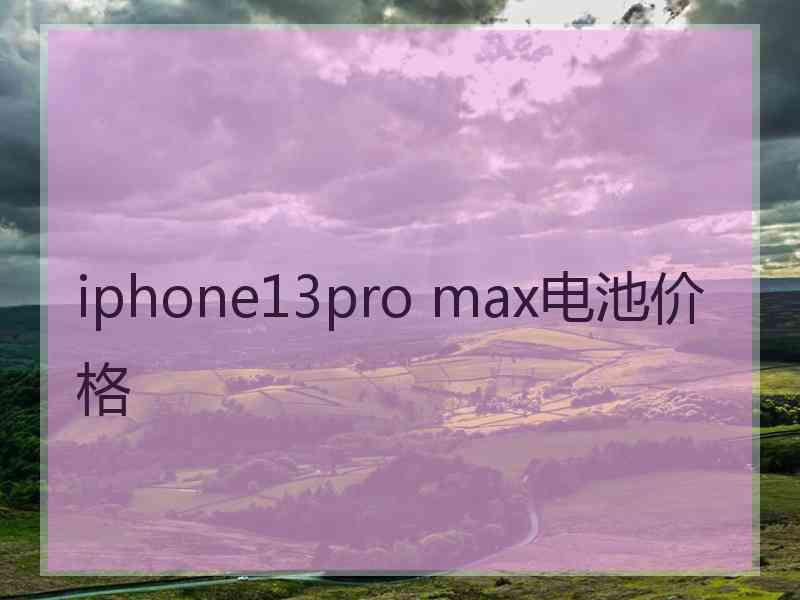 iphone13pro max电池价格